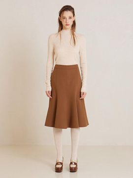 NICE CLAUP Wool Blend Mermaid Lined Skirt (N244MWS919)