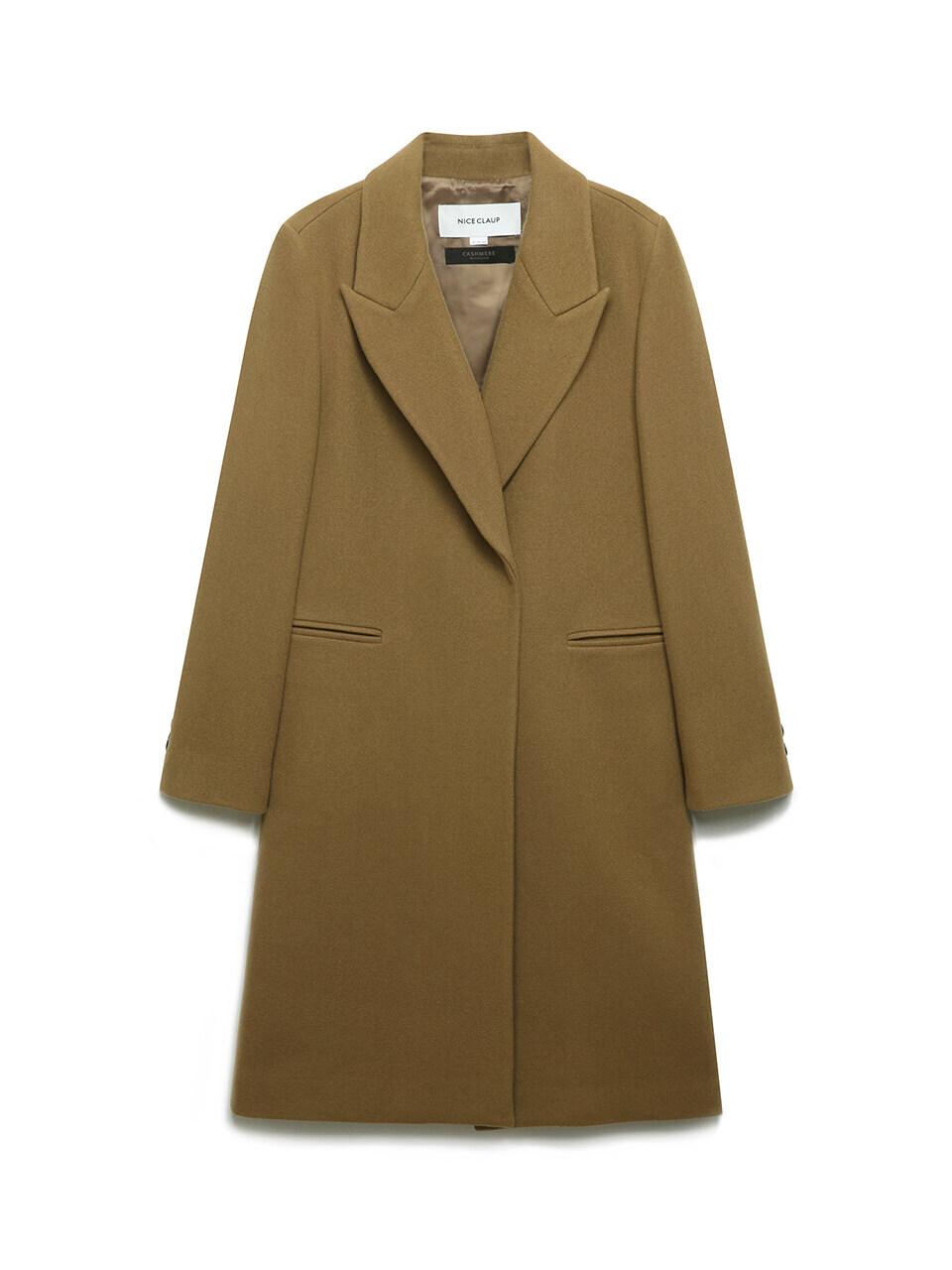 NICE CLAUP Wool Cashmere Long Straight Coat (N244MWCA12)