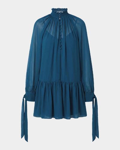 NICHOLAS Eliza Georgette Flounce Mini Dress