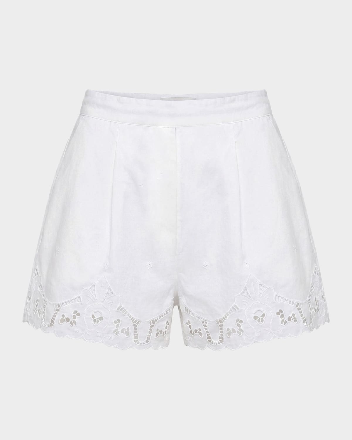 NICHOLAS Irma Lace-Trim Cotton Shorts