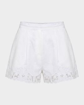 NICHOLAS Irma Lace-Trim Cotton Shorts
