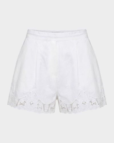 NICHOLAS Irma Lace-Trim Cotton Shorts