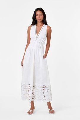 dressy linen dress Sleeveless Linen Dress ACADIA in Natural melange