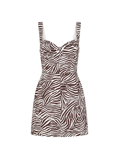 Nicholas the Label Women's Alina Printed Linen-Blend A-Line Minidress