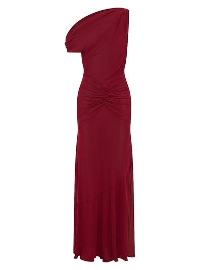 Nicholas the Label Women's Elza Asymmetric Off-The-Shoulder Panelled Maxi Dress