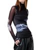 Nicholas the Label Women's Harmony Printed Shirred Long-Sleeve Top - 4
