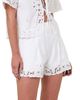 Nicholas the Label Women's Irma Lace-Trim Cotton Shorts - 4