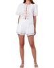 Nicholas the Label Women's Isabel Embroidered Tie-Front Cotton Top - 2