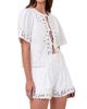 Nicholas the Label Women's Isabel Embroidered Tie-Front Cotton Top - 4