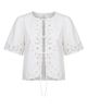 Nicholas the Label Women's Isabel Embroidered Tie-Front Cotton Top - 6