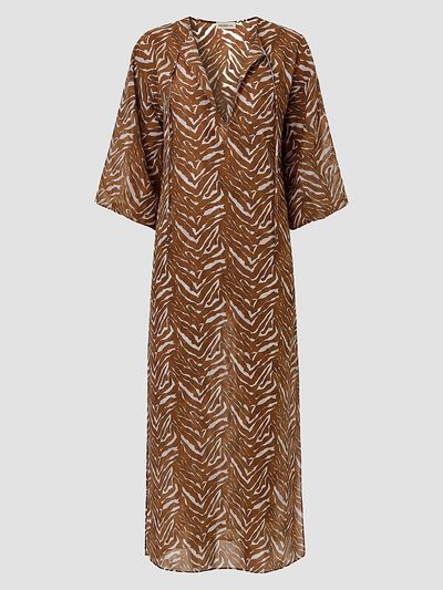 Nicholas the Label Women's Jovana Cotton-Silk Caftan Maxi Dress