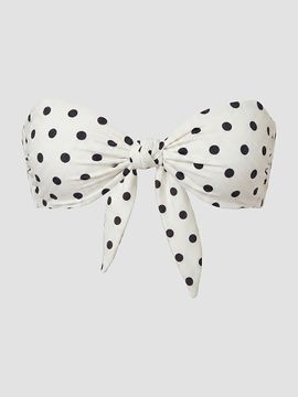 Nicholas the Label Women's Naia Polka Dot Knotted Bikini Top