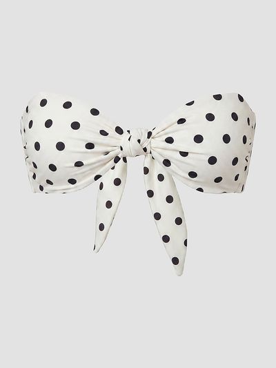 Nicholas the Label Women's Naia Polka Dot Knotted Bikini Top