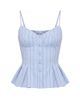 Nicholas the Label Women's Staci Striped Seersucker Peplum Top - 5