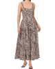 Nicholas the Label Women's Valeria Zebra-Print Linen-Blend Midi-Dress - 2