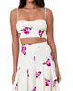 Nicholas the Label Women's Yulia Printed Linen-Blend Crop Top - 3