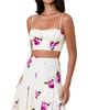 Nicholas the Label Women's Yulia Printed Linen-Blend Crop Top - 4
