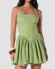 NICHOLAS Women's Amalie Halterneck Linen Drop-Waist Minidress - 2