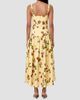 NICHOLAS Women's Drenica Floral Drop-Waist Linen-Blend Midi-Dress - 4
