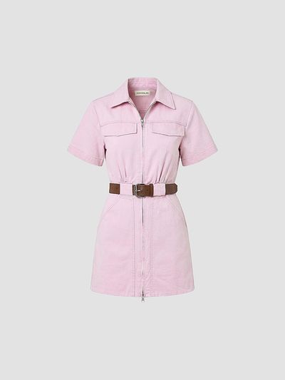 NICHOLAS Women's Embla Utility Belted Denim Minidress