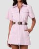 NICHOLAS Women's Embla Utility Belted Denim Minidress - 3