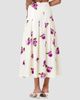 NICHOLAS Women's Jordana Pleated Floral Linen-Blend Midi-Skirt - 5