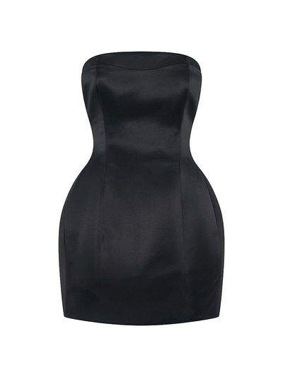 NICHOLAS Women's Kaline Strapless Bustier Satin Minidress