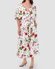 NICHOLAS Women's Vicky Polka Dot & Floral A-Line Midi-Dress - 3