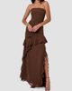 NICHOLAS Women's Viola Ruched Ruffle Strapless Maxi Dress - 2