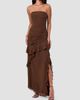 NICHOLAS Women's Viola Ruched Ruffle Strapless Maxi Dress - 3