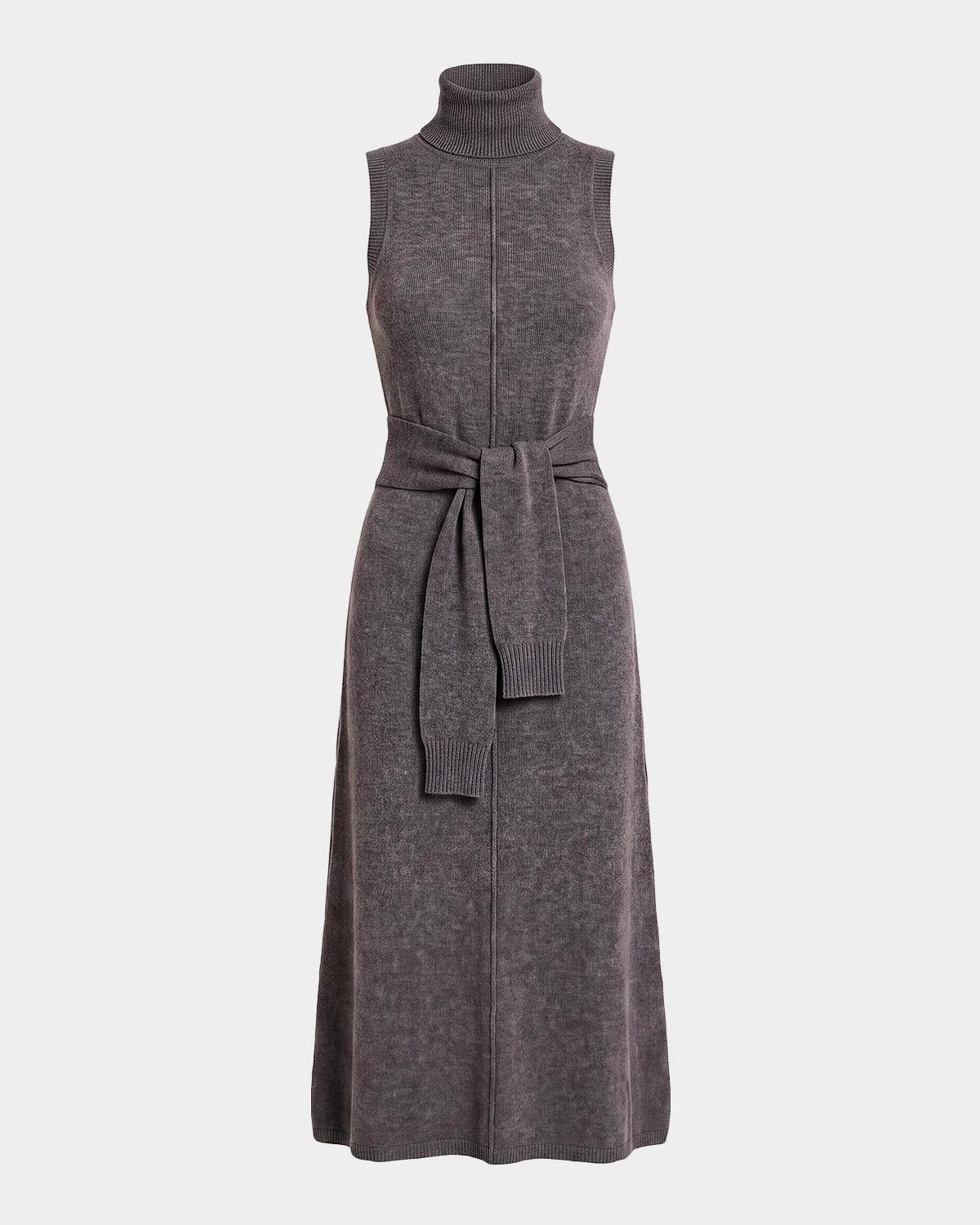 NICHOLAS Zinnia Sleeveless Turtleneck Midi Sweater Dress