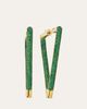 Nickho Rey Bermuda Hoop Earrings with Crystals, Green - 1