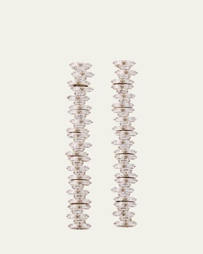 Nickho Rey Cindy Rhodium Crystal Drop Earrings