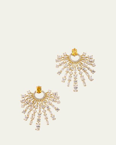 Nickho Rey Holly Earrings with Crystals, White