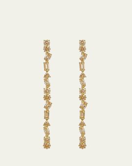 Nickho Rey Julie 14K Gold Vermeil Cubic Zirconia Large Linear Earrings