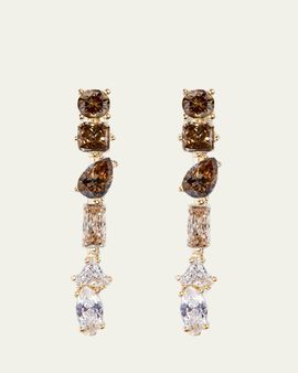 Nickho Rey Julie 14K Gold Vermeil Cubic Zirconia Medium Linear Earrings