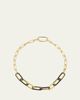 Nickho Rey Link Collar Necklace with Black Crystals - 1