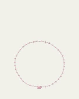 Nickho Rey Milo Rhodium Vermeil Cubic Zirconia Tennis Necklace