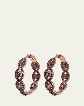 Nickho Rey Mini Sylvie Hoop Earrings, Espresso