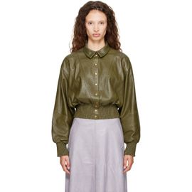 Nicklas Skovgaard Nicklas Skovgaard Green Sandy Leather Jacket