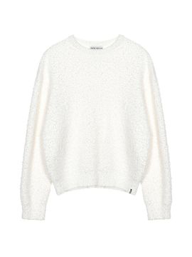 NICK&NICOLE BOUCLE LS SWEATER [CREAM]
