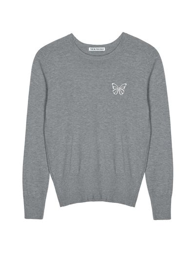 NICK&NICOLE Butterfly Signature Round Viscose Knit [Gray]