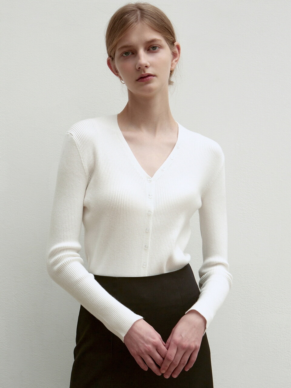 NICK&NICOLE Button Slim Knit Cardigan