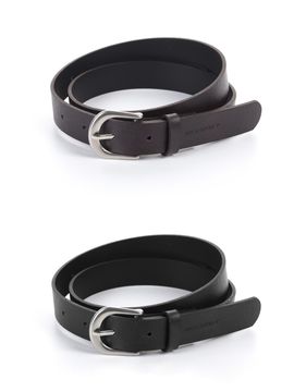 NICK&NICOLE Classic Logo Leather Belt [2COLOR]