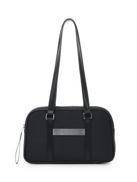 NICK&NICOLE Crystal Nylon Mini Boston Bag [Black]