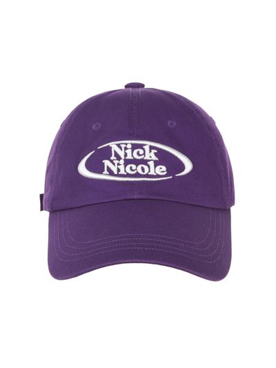 NICK&NICOLE Embroidered Cotton Adjustable Ball Cap [Purple]