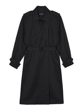 NICK&NICOLE Essential Belted Cotton Trench Coat [Beige]