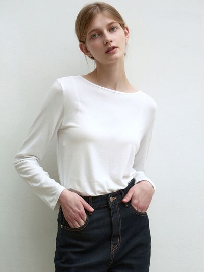 NICK&NICOLE Essential Boatneck Top