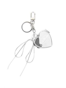 NICK&NICOLE Heart Butterfly Mirror Metal Keyring [Silver]