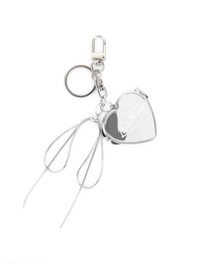 NICK&NICOLE Heart Butterfly Mirror Metal Keyring [Silver]